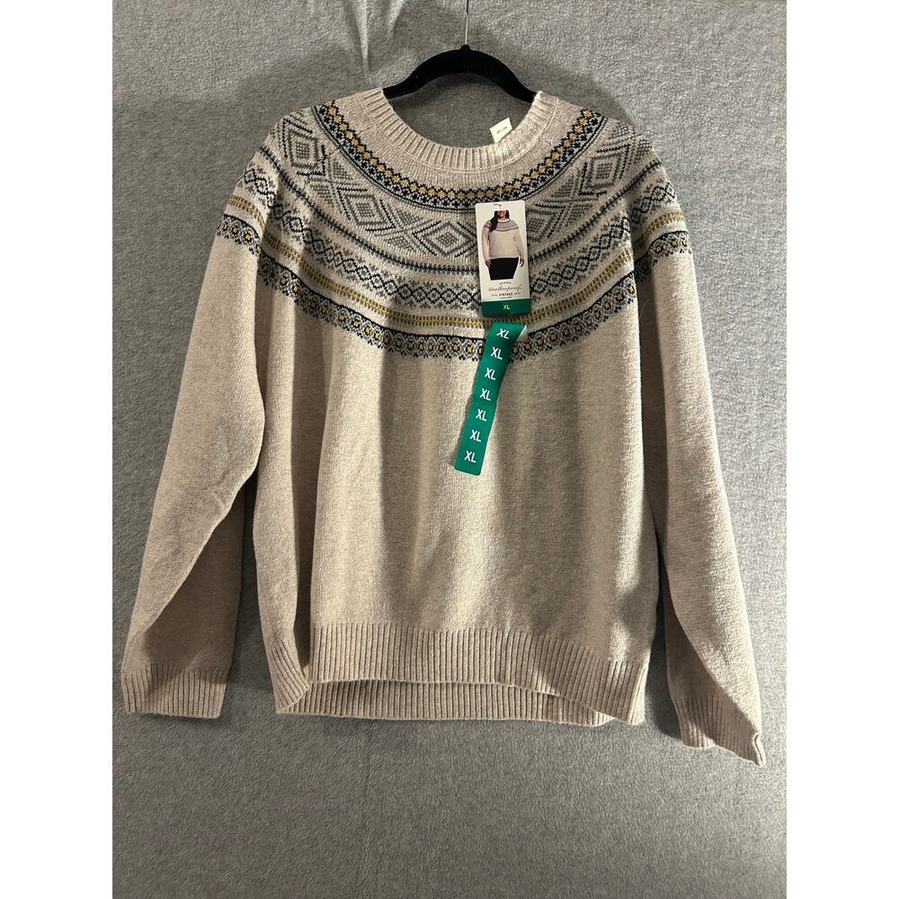 weatherproof fair isle sweater xl NWT